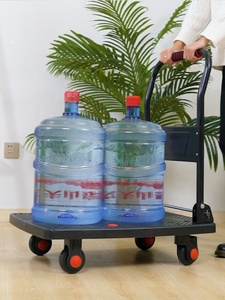 Hoàn Toàn Im Lặng <span class=keywords><strong>PH300</strong></span> Gấp Kho Tay Xe Tải 300Kg Có Thể Gập Lại Xe Tải Nền Tảng Xe Đẩy 9060 SF Xách Tay Nhựa Virgin Handcart - Product Image 6