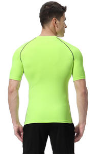 Vente en gros de chemises de surf pour hommes de haute qualité, manches courtes, protection UV, rash guard, vêtements de sport à séchage rapide pour les sports nautiques - Product Image 5