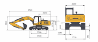 Excavatrice sur chenilles agricole de 18 tonnes pour travaux lourds, moteur EPA, pompe hydraulique, boîte de vitesses, pour creusement de fondations, LIVRAISON GRATUITE