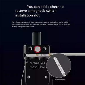 Nuovo manipolatore Mini morsetto allargare grande apertura banda rilevamento MINIA/B morsetto pneumatico in alluminio con morsetto ad arco - Product Image 3