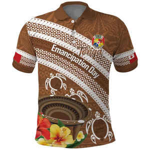 Nouvelle arrivée personnalisé Tonga jour de l'émancipation hommes polos Tonga t-shirts - Product Image 3