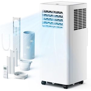 Aire Acondicionado Portátil de 11899 BTU, Solo Frío, con Control Remoto, Unidad de Plástico Blanca para Uso Doméstico - Product Image 1