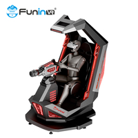 Sièges de cockpit de simulation VR professionnels Funinvr pour tir au Gatling - Siège de jeu individuel en métal et plastique durable, taille personnalisée