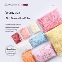 Vente en gros usine de matériau de remplissage pour boîtes cadeaux en bandes de papier raphia déchiqueté enduit d'amidon, multi-numéros, recyclable, en vrac
