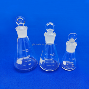 Fabricación de GLS, cristalería de laboratorio, matraz Erlenmeyer, matraz cónico de vidrio de borosilicato con tapón - Product Image 6