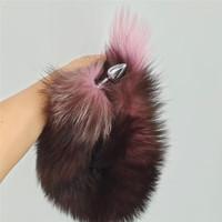 Plug anal en fourrure, modèle 'Fur Tails', véritable, prix de gros, pour femmes, motif renard, porte-clés, jouet sexuel pour adultes