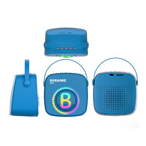 Microphone sans fil à <span class=keywords><strong>LED</strong></span> RVB pour enfants avec lumières de couleur RVB et caisson de basses pour karaoké à domicile et conférences Fonctionne avec <span class=keywords><strong>Amazon</strong></span> Music - Product Image 2