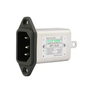 VIIP IEC soquete plug poder filtro passivo 220V AC EMI passa-baixa filtro