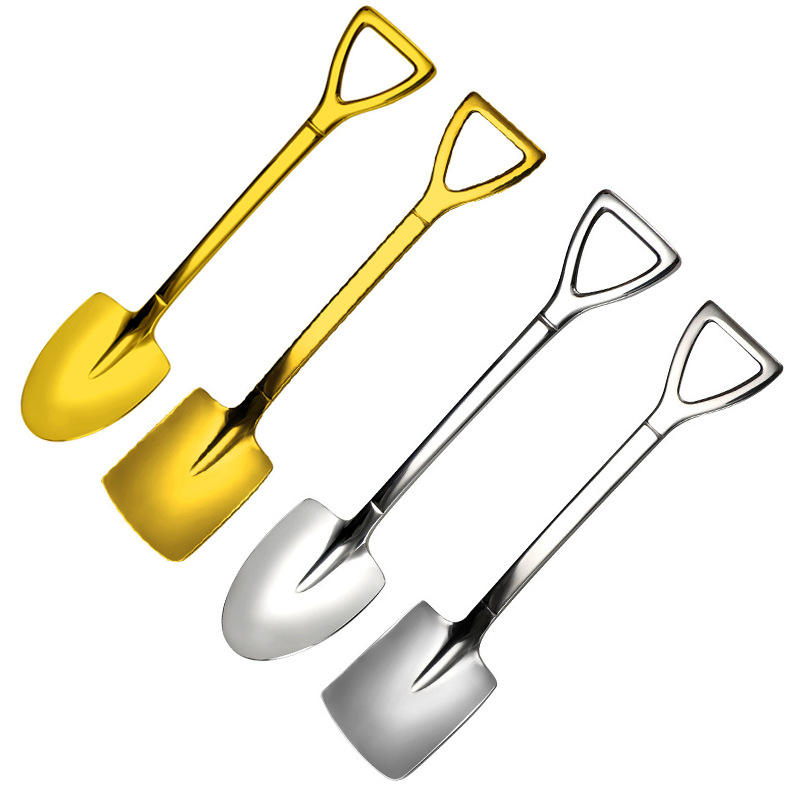 Spatule à dessus plat en or 304