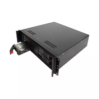 Casing Server Rakmount yang Mendukung Motherboard Dual ITX Model Kustom dengan 4 Bay Hot Swap, Chassis Server 2U