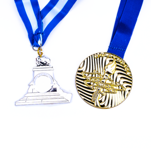 Tùy chỉnh thực hiện 3D Kẽm hợp kim thể thao Huy chương nhà máy vàng bạc Bronze chạy Marathon bơi bóng đá Finisher giải thưởng - Product Image 6