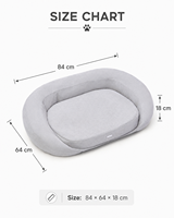 En gros, Tapis de couchage orthopédique pour animaux de compagnie (chiens et chats) avec soutien cervical, ouverture large, rembourrage POE, résistant aux morsures et lavable, personnalisable OEM
