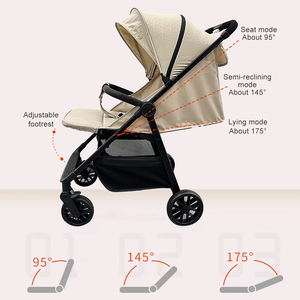 Bán buôn gấp xe đẩy khung thép carbon có thể tháo rời phía trước tay vịn xe đẩy em bé 0-3 năm - Product Image 4