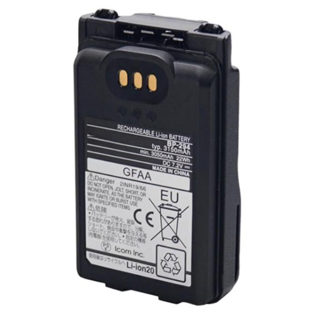 BP-294 7.2V 3150mAh IP67 Li-ion Battery for IC-F52D IC-F62D IC-M85 Two Way Radio