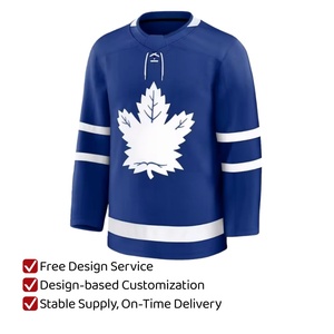 Vente en gros de maillots de hockey sur glace de l'équipe du Canada personnalisés unisexes, style uniforme OEM, avec broderie, technique de sublimation - Product Image 1