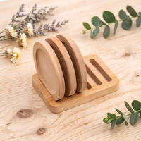 Ensemble de sous-verres minimalistes en bambou, support créatif pour cérémonie du thé, présentoir en bois pour tasses à thé, support isolant thermique pour boissons