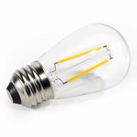 Ampoule à filament LED Edison vintage S14, culots AC E27/E14/B22, usage résidentiel décoratif, 2700K/3500K/6000K, dimmable, IRC 80