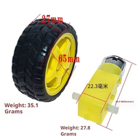 Roue en caoutchouc 40g pour robot, accessoires de châssis de voiture de patrouille, pneu de voiture intelligente
