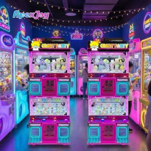 Máquina recreativa ApexJoy de 4 jugadores con monedas, tipo grúa de garras Crazy Party, máquina expendedora <span class=keywords><strong>vertical</strong></span> de premios, regalo boutique, entretenimiento. - Product Image 4