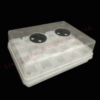 Kits de plateaux de semis en gros, boîtes de pépinière en plastique transparent, plateaux de germination de plantes avec couvercle de base à dôme d'humidité