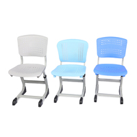 Chaises d'école individuelles réglables en hauteur, modernes, en plastique de haute qualité, durables, bleu-vert, pour chambre à coucher, vente en gros Hanru HR2502