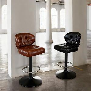 Taburete <span class=keywords><strong>de</strong></span> Bar Acolchado con Función Giratoria <span class=keywords><strong>de</strong></span> 360 Grados y Respaldo Medio, <span class=keywords><strong>de</strong></span> Calidad Profesional, Imprescindible para Isla <span class=keywords><strong>de</strong></span> <span class=keywords><strong>Cocina</strong></span> o Barra <span class=keywords><strong>de</strong></span> Desayunos - Product Image 3