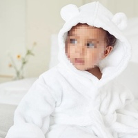 Peignoir de Bain Bébé à Capuche en Coton 100% Biologique, Forme Ours