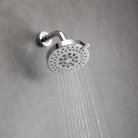 Pommeau de douche professionnel chromé avec tuyau rétractable auto-enroulant et support mural pivotant à 360° pour salle de bain d'hôtel