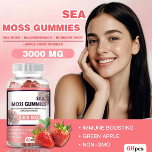 Gomitas <span class=keywords><strong>de</strong></span> Musgo Marino 4 en 1 con Algas Marinas, Raíz <span class=keywords><strong>de</strong></span> Bardana y <span class=keywords><strong>Vinagre</strong></span> <span class=keywords><strong>de</strong></span> <span class=keywords><strong>Sidra</strong></span> <span class=keywords><strong>de</strong></span> <span class=keywords><strong>Manzana</strong></span> <span class=keywords><strong>para</strong></span> el Bienestar Inmunológico y Digestivo - Product Image 1