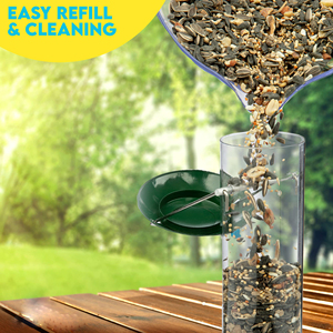 Petdom Khay Cho Chim Chống Sóc Treo Bằng Nhựa Ngoài Trời Cho Chim Hoang Dã Với 6 Cổng Cho Ăn Cho Chim Ăn Trong Vườn Có Móc Treo Bằng Thép - Product Image 6