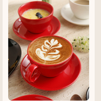 Tasse à expresso latte européenne 100 ml 320 ml 420 ml 440 ml, ensemble de tasses à café en céramique italienne avec soucoupe à dessert