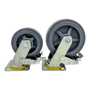 Industriële 5 Inch 6Inch 8Inch Trolley Caster Wielen Hand Truck Rubber Castor Wiel Vast/Draaibaar Met Rem Gemaakt Van Tpr - Product Image 1