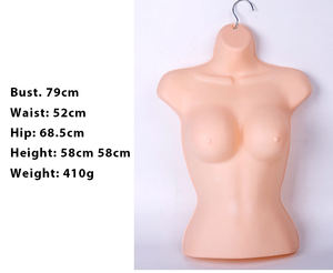 Fábrica Preços Por Atacado Plástico Metade Do Corpo Feminino Manequim Lingerie Modelo Roupa Interior Loja De Roupas Display Pendurado - Product Image 3