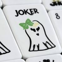 Hocus Pocus Halloween American Mahjong Tiles Bam Let's Mahjong Style Ghost Witch Hat Spider Web 160pcs Acrylic Tile Set