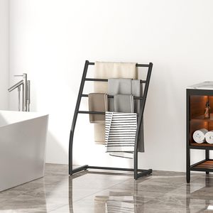 <b>Freestanding</b> towel racks, bathroom towel racks, 4-tier metal towel racks, blanket ladder racks, display racks - Product Image 2
