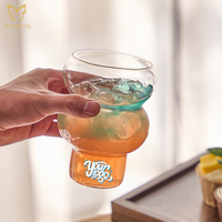 Verres à cocktail en forme de gourde de 540 ml, verre à boire transparent, verre borosilicate de haute qualité, tasse à café et à lait