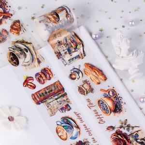 Conception personnalisée Café Cottage et Papillon Enveloppe Mat PET Autocollants de masquage pour les fournitures de scrapbooking - Product Image 1