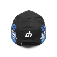 Gorra de Béisbol Bordada en 3D de 5 Paneles al por Mayor, Decoración de Diamantes de Imitación en Tela Terry/Dobby, Cierre Ajustable con Broche a Presión, Unisex para Adultos