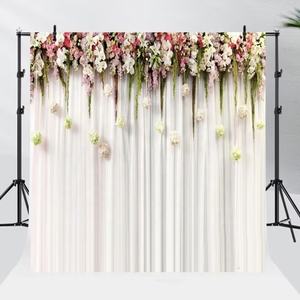 Panneau mural de fleurs artificielles Décorations de mariage Support mural de fleurs de <span class=keywords><strong>pampa</strong></span> pour décorations Toile de fond de fleurs de mariage - Product Image 4