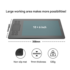 Tableta gráfica de dibujo de arte digital VEIKK A50 de repuesto <span class=keywords><strong>gratis</strong></span> con lápiz óptico P02 - Product Image 2