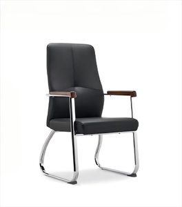 Chaise de réception de bureau en cuir de haute qualité pour les <span class=keywords><strong>visiteurs</strong></span> en gros pas cher stationnaire événement support d'attente chaise d'invité moderne - Product Image 2