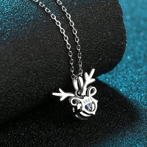 Moda romántica asta Moissanite S925 Collar de plata Tanabata regalo del Día de San Valentín - Product Image 5