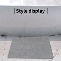 Tapis de Bain en Terre de Diatomée à Séchage Rapide pour Salle de Bain, Design Personnalisé, Tapis de Douche Absorbant