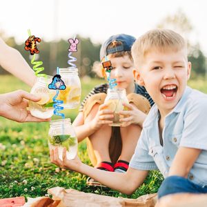 Accesorio de pajita en espiral a juego de Winnie the Pooh y Tigger, juego creativo para <span class=keywords><strong>bar</strong></span>, listo para usar en fiestas - Product Image 4
