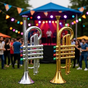 Jouet musical Gretel : Saxophone de simulation à huit tons pour enfants, trompette en plastique pour l'éducation précoce, finition électroplaquée 8 - Product Image 2