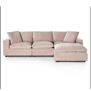 Ensemble de canapés modulaires pour salon Design Corner, de bonne qualité, en tissu gris - Product Image 3