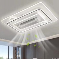 Ventilateur de plafond de salle de bain sans pales 2026 tendance avec moteur DC, télécommande, lumière LED intelligente et design moderne