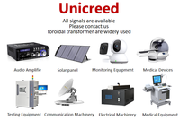 Transformateur toroïdal monophasé Unicreed UC-TT0080 80W 50Hz pour amplificateur de puissance d'équipement audiovisuel