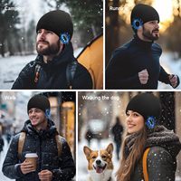 Échantillon Gratuit – Bonnets Bluetooth Personnalisés avec Casque Audio Intégré pour Hommes et Femmes – Bandeau Sans Fil Amovible et Lavable – Chapeau Écouteurs Mains Libres