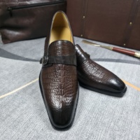 Nouveaux Mocassins Penny 2026 pour Hommes en Cuir Gaufré Crocodile, Chaussures Habillées à Enfiler pour Affaires, Style Sur Mesure de Qualité Supérieure à Prix d'Usine